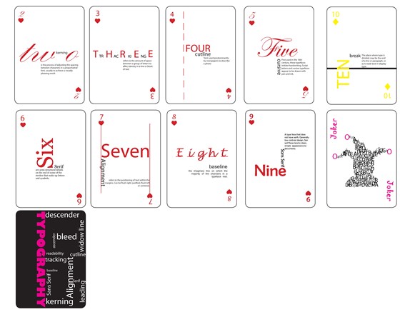 Typography Designs: Playing Cards