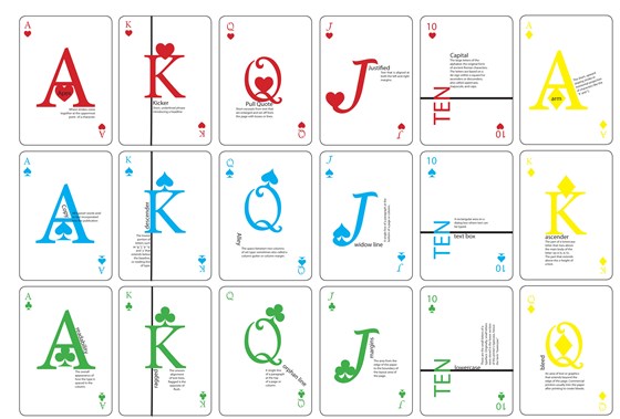 Typography Designs: Playing Cards